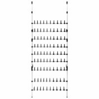 vidaXL Teleskop-Schuhregal mit Stangen Aluminium