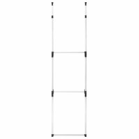 vidaXL Teleskop-Garderobe mit Stangen Aluminium