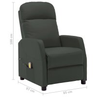vidaXL Massagesessel Anthrazit Kunstleder