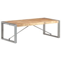 vidaXL Couchtisch 120x60x40 cm Raues Mangoholz