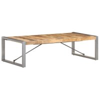 vidaXL Couchtisch 140x70x40 cm Raues Mangoholz