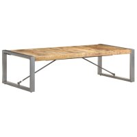 vidaXL Couchtisch 140x70x40 cm Raues Mangoholz