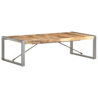 vidaXL Couchtisch 140x70x40 cm Raues Mangoholz