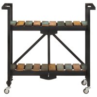 vidaXL Küchenwagen 87x36x81 cm Altholz Massiv