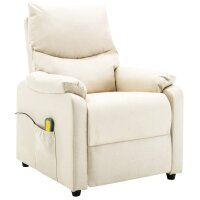 vidaXL Massagesessel Creme Stoff