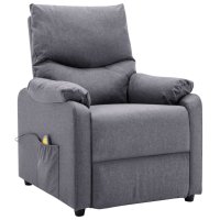 vidaXL Massagesessel Hellgrau Stoff
