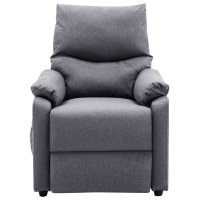 vidaXL Massagesessel Hellgrau Stoff