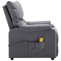 vidaXL Massagesessel Hellgrau Stoff