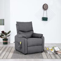 vidaXL Massagesessel Dunkelgrau Stoff