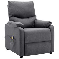 vidaXL Massagesessel Dunkelgrau Stoff