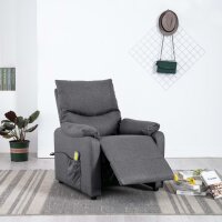 vidaXL Massagesessel Dunkelgrau Stoff