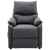 vidaXL Massagesessel Dunkelgrau Stoff