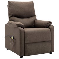 vidaXL Massagesessel Braun Stoff