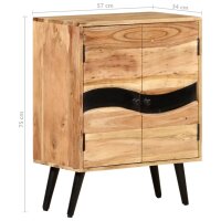 vidaXL Sideboard 57x34x75 cm Akazie Massivholz