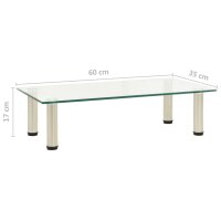 vidaXL TV-Tisch Transparent 60x35x17 cm Hartglas