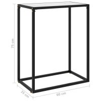 vidaXL Konsolentisch Wei&szlig; 60x35x75 cm Hartglas