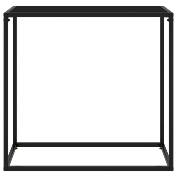 vidaXL Konsolentisch Schwarz 80x35x75 cm Hartglas