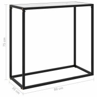 vidaXL Konsolentisch Wei&szlig; 80x35x75 cm Hartglas