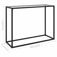 vidaXL Konsolentisch Transparent 100x35x75 cm Hartglas