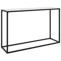 vidaXL Konsolentisch Wei&szlig; 120x35x75 cm Hartglas