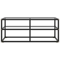 vidaXL TV-Schrank Schwarz mit Hartglas 100x40x40 cm