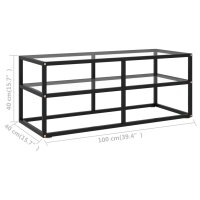 vidaXL TV-Schrank Schwarz mit Hartglas 100x40x40 cm