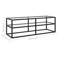 vidaXL TV-Schrank Schwarz mit Hartglas 120x40x40 cm