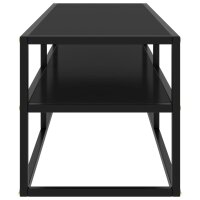 vidaXL TV-Schrank Schwarz mit schwarzem Glas 120x40x40 cm