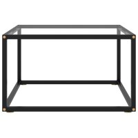 vidaXL Couchtisch Schwarz mit Hartglas 60x60x35 cm