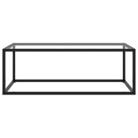 vidaXL Couchtisch Schwarz mit Hartglas 100x50x35 cm