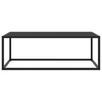 vidaXL Couchtisch Schwarz mit Schwarzem Glas 100x50x35 cm