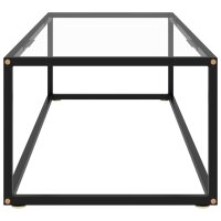 vidaXL Couchtisch Schwarz mit Hartglas 120x50x35 cm