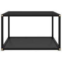 vidaXL Couchtisch Schwarz 60x60x35 cm Hartglas