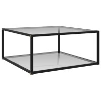 vidaXL Couchtisch Transparent 80x80x35 cm Hartglas