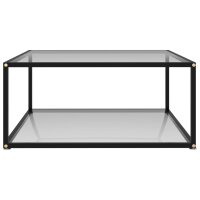 vidaXL Couchtisch Transparent 80x80x35 cm Hartglas