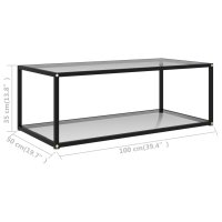 vidaXL Couchtisch Transparent 100x50x35 cm Hartglas
