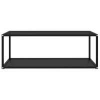 vidaXL Couchtisch Schwarz 100x50x35 cm Hartglas