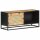 vidaXL TV-Schrank 90x30x40 cm Raues Mangoholz und Wiener Geflecht