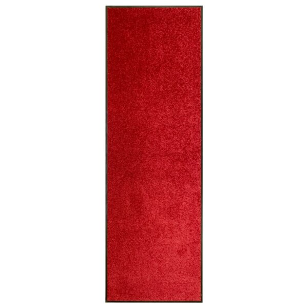 vidaXL Fu&szlig;matte Waschbar Rot 60x180 cm