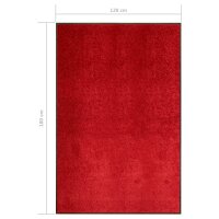 vidaXL Fu&szlig;matte Waschbar Rot 120x180 cm