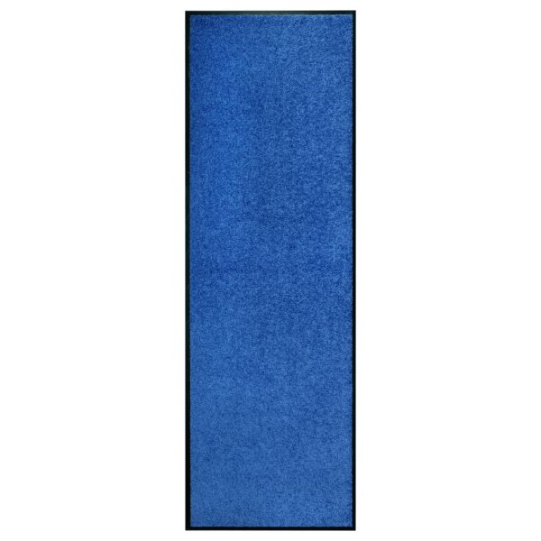 vidaXL Fu&szlig;matte Waschbar Blau 60x180 cm