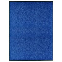 vidaXL Fußmatte Waschbar Blau 90x120 cm