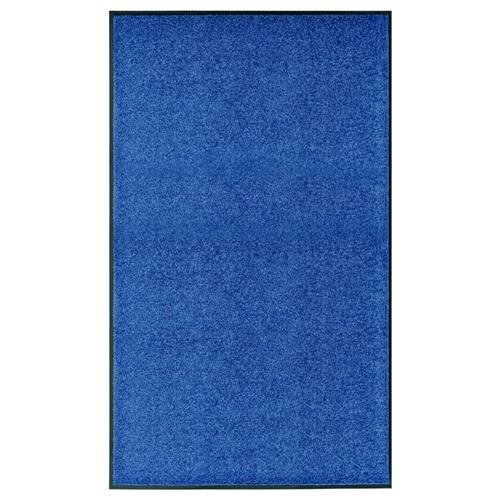 vidaXL Fu&szlig;matte Waschbar Blau 90x150 cm