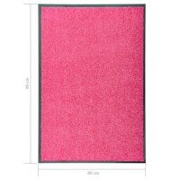 vidaXL Fu&szlig;matte Waschbar Rosa 60x90 cm