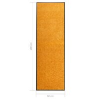 vidaXL Fu&szlig;matte Waschbar Orange 60x180 cm