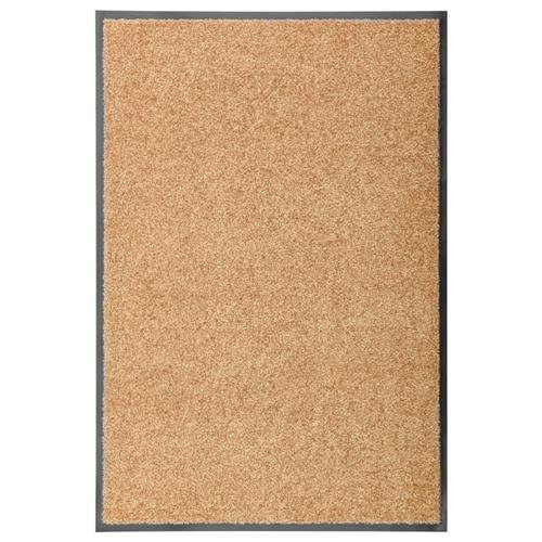 vidaXL Fußmatte Waschbar Creme 60x90 cm