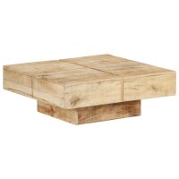 vidaXL Couchtisch 80x80x28 cm Massivholz Mango