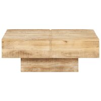 vidaXL Couchtisch 80x80x28 cm Massivholz Mango