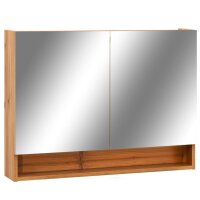 vidaXL LED-Spiegelschrank fürs Bad Eiche 80x15x60 cm...