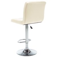 vidaXL Barhocker 2 Stk. Creme Kunstleder